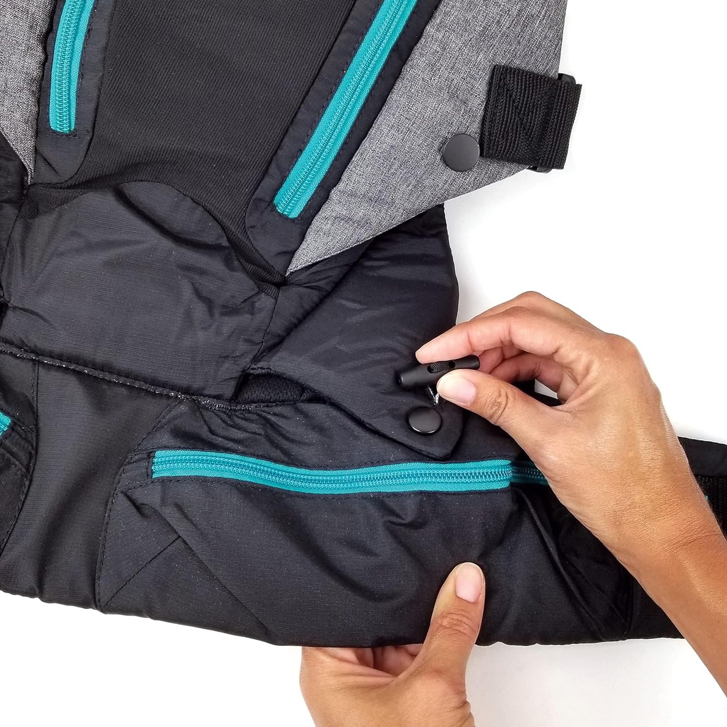 Infantino Multipocket Baby Carrier with Padded Shoulder Straps, 6 Intuitive Pockets, 4 Ways to Carry (3.6-18.14 kgs), Grey