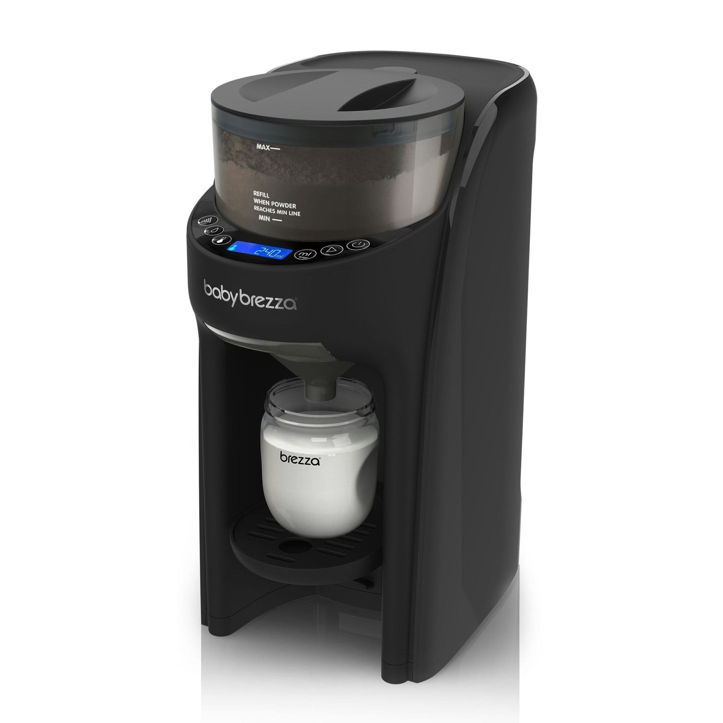 Baby Brezza New and Improved Formula Pro Advanced Formula Dispenser Machine - Automatically Mix a Warm Formula Bottle Instantly - Easily Make Bottle with Automatic Powder Blending, Charcoal