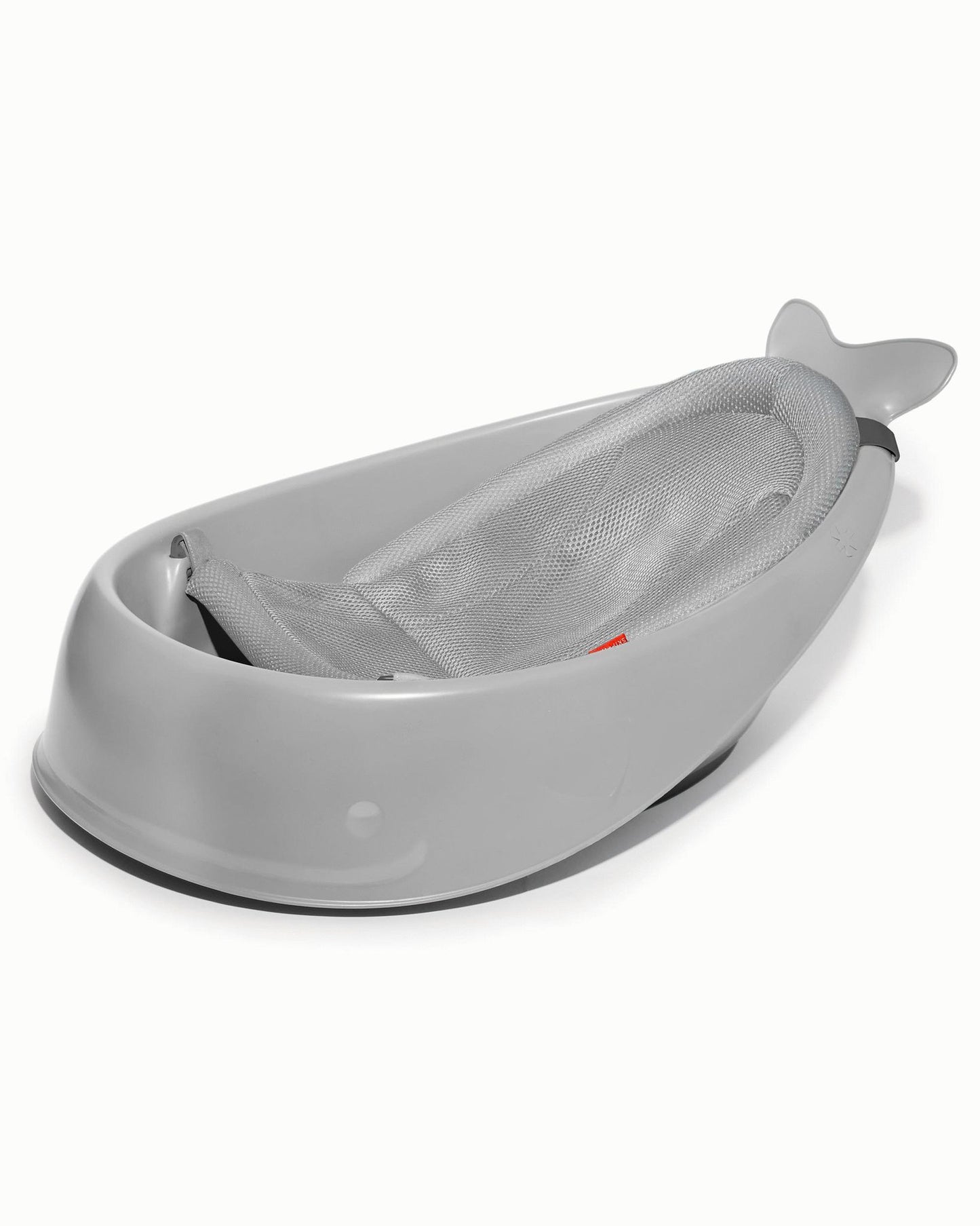 Skip Hop Bath Tub - Moby Smart Sling 3-Stage Tub, PVC-Free, Phthalate-Free, Non Slip Bath Tub for New Born with Drain Plug (Birth to 11Kg, Grey Color), 1 Count (Pack of 1) (235060)
