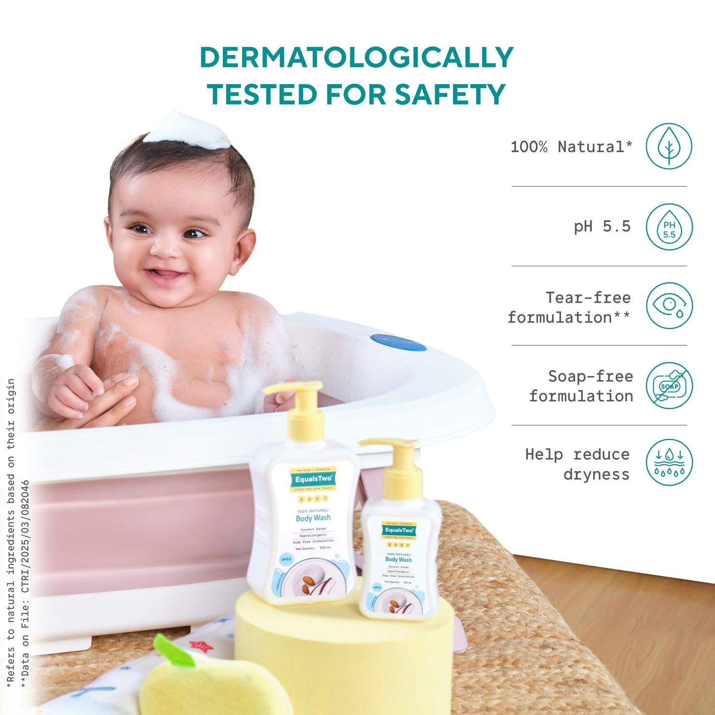 EQUALSTWO BABY BODY WASH 200ML