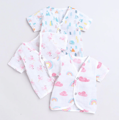 Polka Tots H/S Vest (Jabla) - PTHV-10083 - MULTICOLOR - 1-3 M