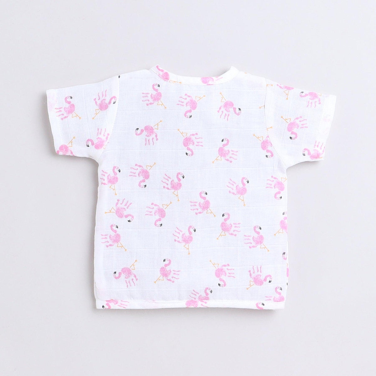 Polka Tots Unisex White Cotton Half Sleeve Jablas (Pack Of 3) (1-3 Months)