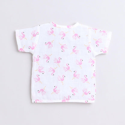 Polka Tots Unisex White Cotton Half Sleeve Jablas (Pack Of 3) (1-3 Months)