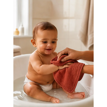 Prekies Muslin Wash Cloth Safari Trails print