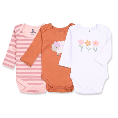 PREKIES Onesie - Set Of 3 - Flower Print