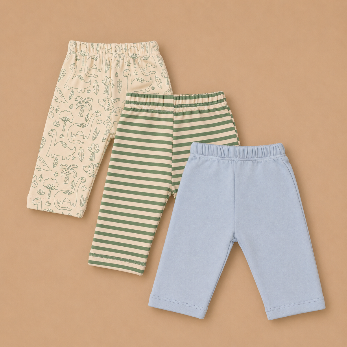 PREKIES Set Of 3 Pyjamas - Dino Print (Green & Blue)