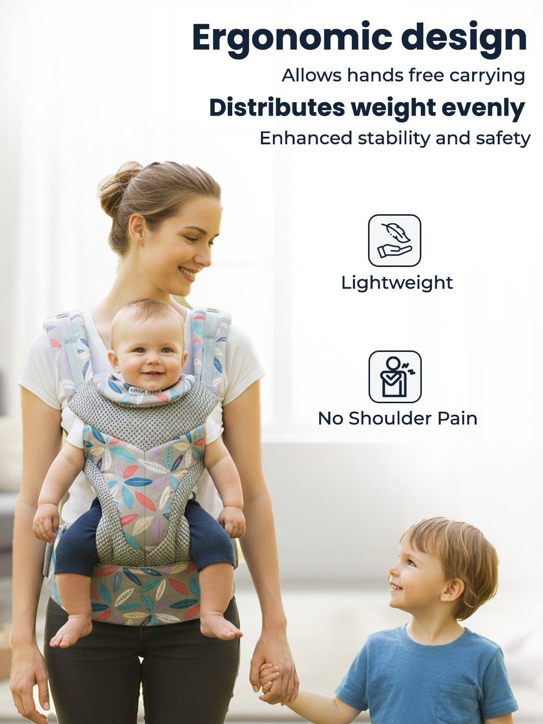 Polka Tots Unisex Beige Baby Carrier