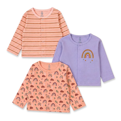 PREKIES Set Of 3 Jhablas - Rainbow Print