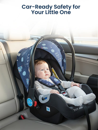 Polka Tots Blue Click Clack Travel System Space Printed Stroller & Car Seat