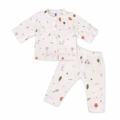 Prekies Muslin Set & Suit Little Explorer With Cycle Print