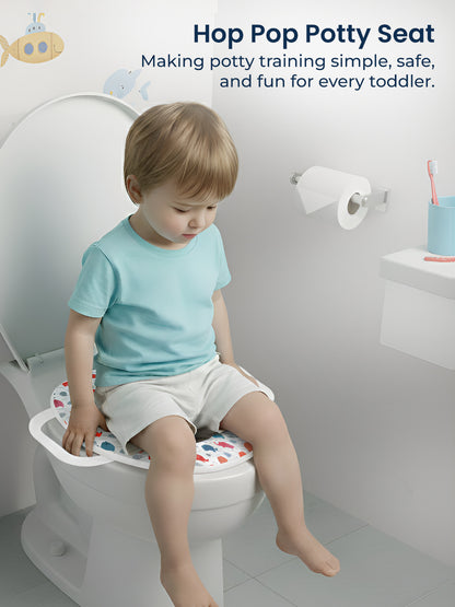 Polka Tots Hop Pop Potty Seat For Your Baby Kid - White