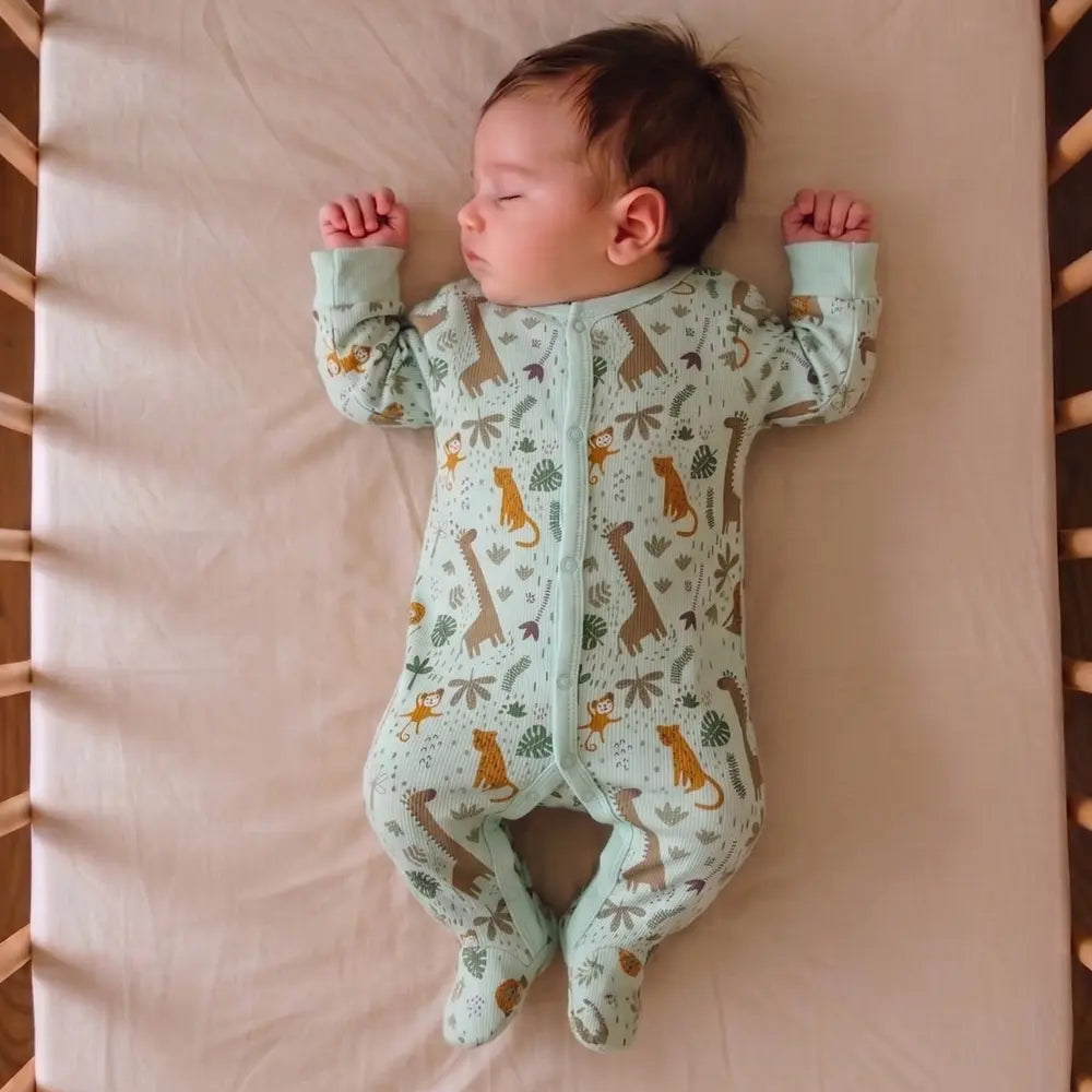PREKIES Footed Sleepsuits Set - Lion Print Pack Of 3