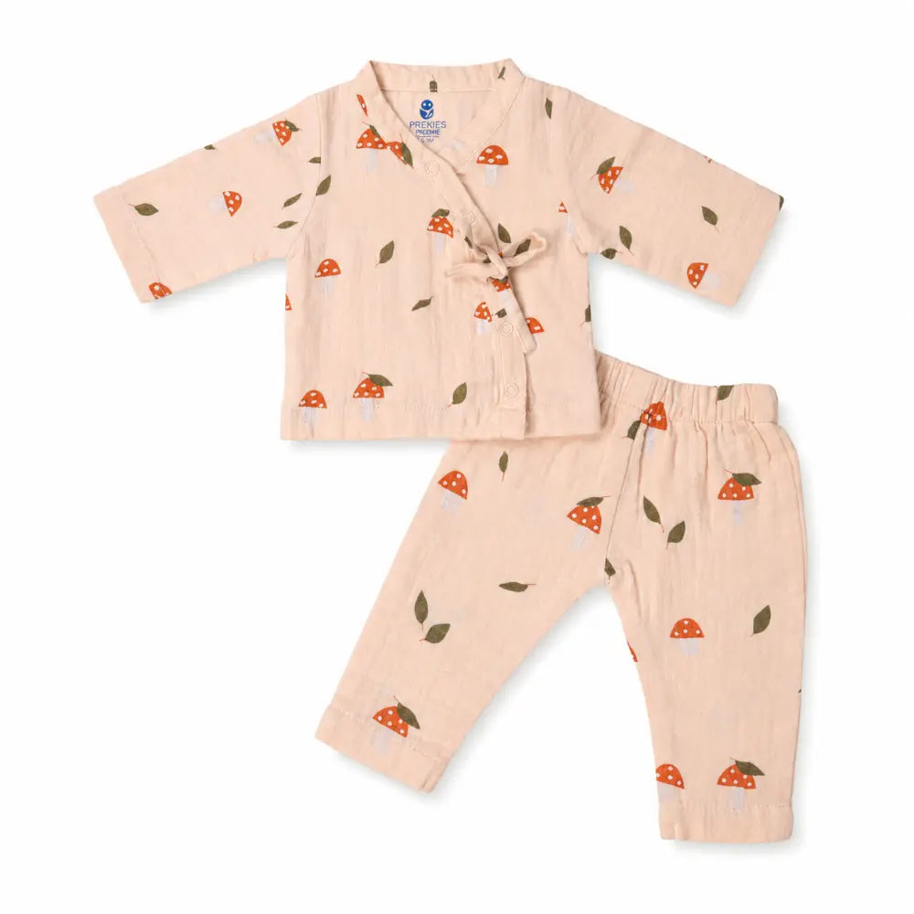 Prekies Muslin Set & Suit Mushi Baby Print