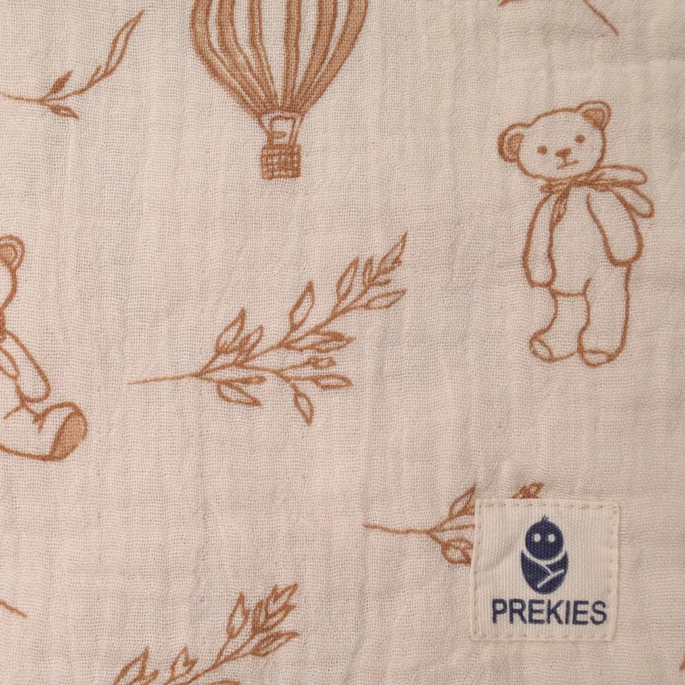 Prekies Muslin Wash Cloth Safari Trails print