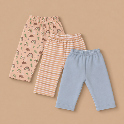 PREKIES Set Of 3 Pyajamas - Rainbow Print