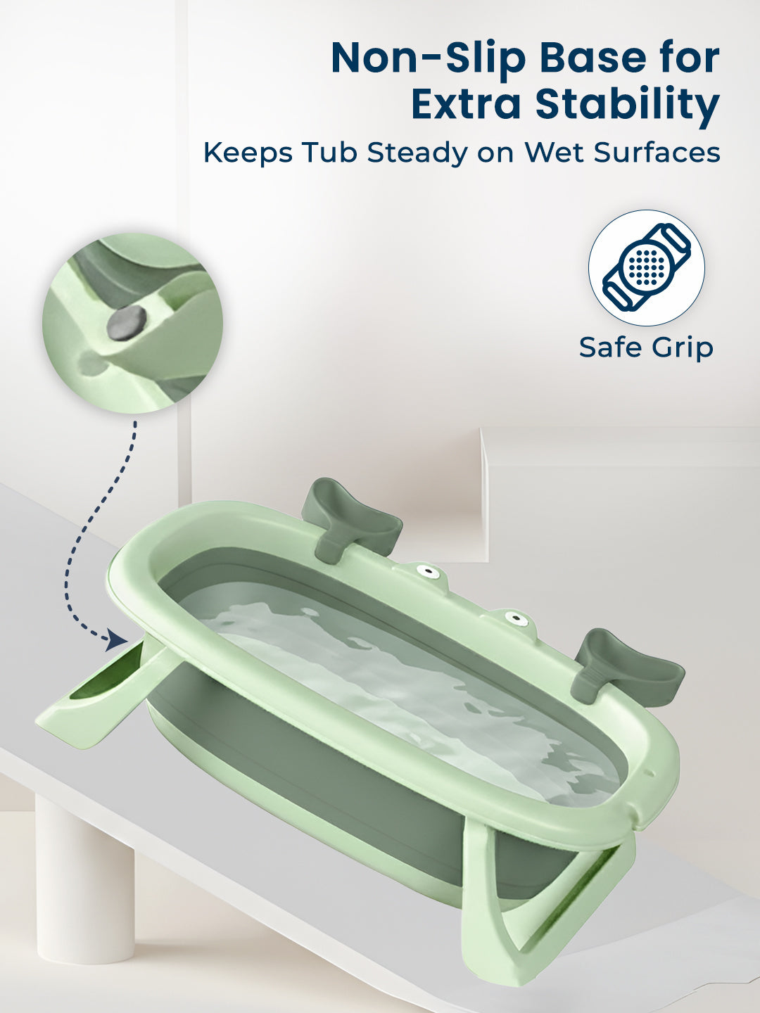 Polka Tots Splish Splash Foldable Bathtub - Green