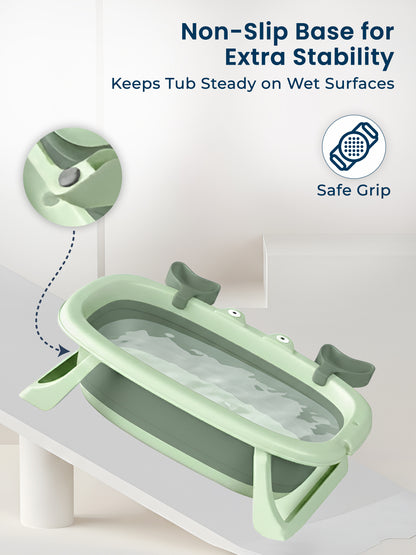 Polka Tots Splish Splash Foldable Bathtub - Green