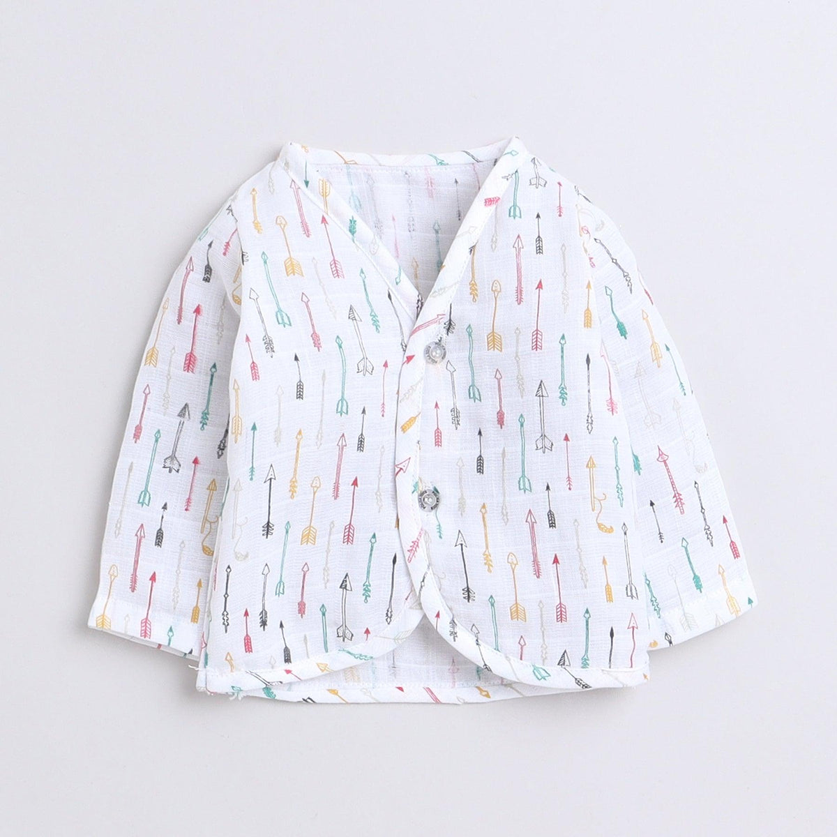Polka Tots Unisex Multi-Color Cotton Half Sleeve Jablas (Pack Of 3) (1-3 Months)