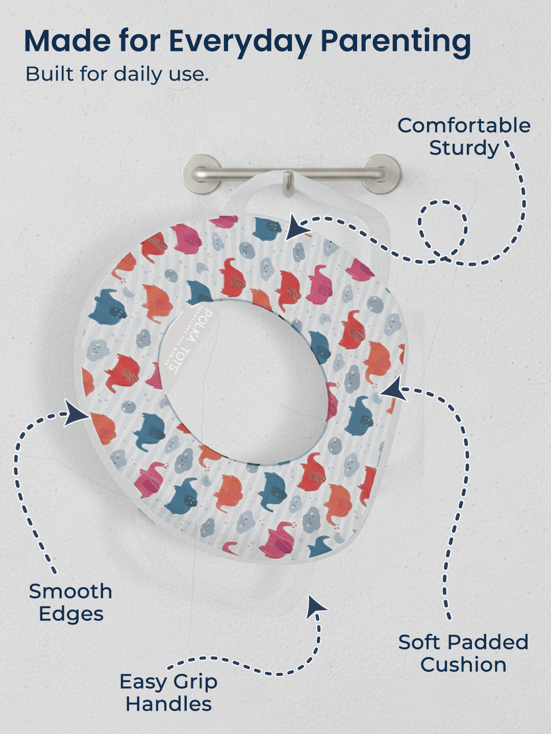 Polka Tots Hop Pop Potty Seat For Your Baby Kid - White