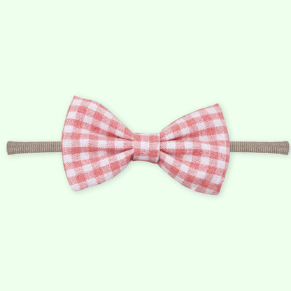 Polka Tots White Cotton Floral Bow Headband with Reversible Boho Bib (Set of 3) 12-18 Months