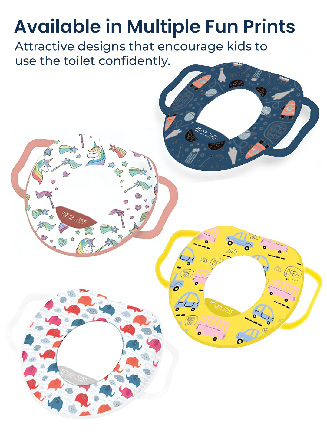 Polka Tots Hop Pop Potty Seat For Your Baby Kid For Your Baby Kid - Blue