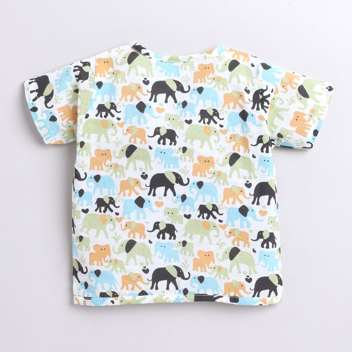 Polka Tots Unisex Multi-Color Cotton Half Sleeve Jablas (Pack Of 3) (0 Months)