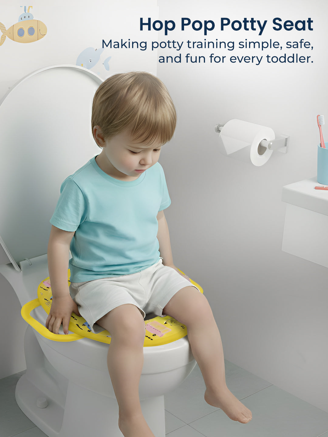 Polka Tots Hop Pop Potty Seat For Your Baby Kid For Your Baby Kid - Yellow