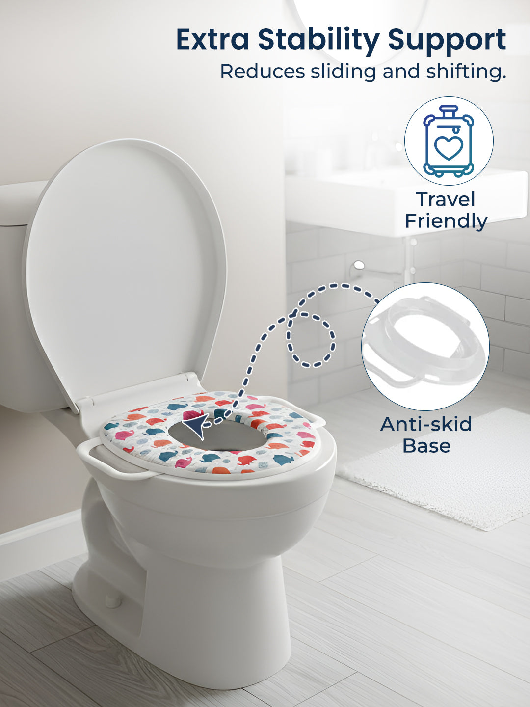 Polka Tots Hop Pop Potty Seat For Your Baby Kid - White
