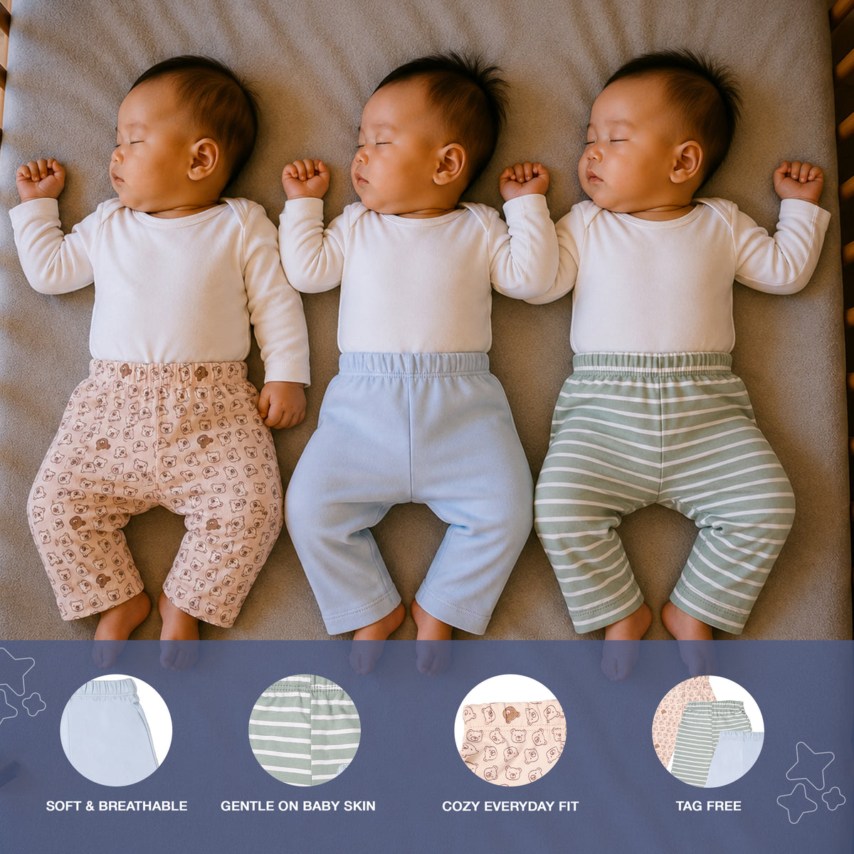 PREKIES Set Of 3 Pyajamas - Bear Print
