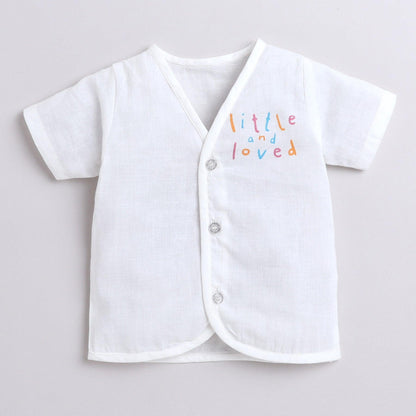 Polka Tots Unisex Multi-Color Cotton Half Sleeve Jablas (Pack Of 3) (0 Months)