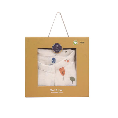Prekies Muslin Set & Suit Little Explorer With Cycle Print