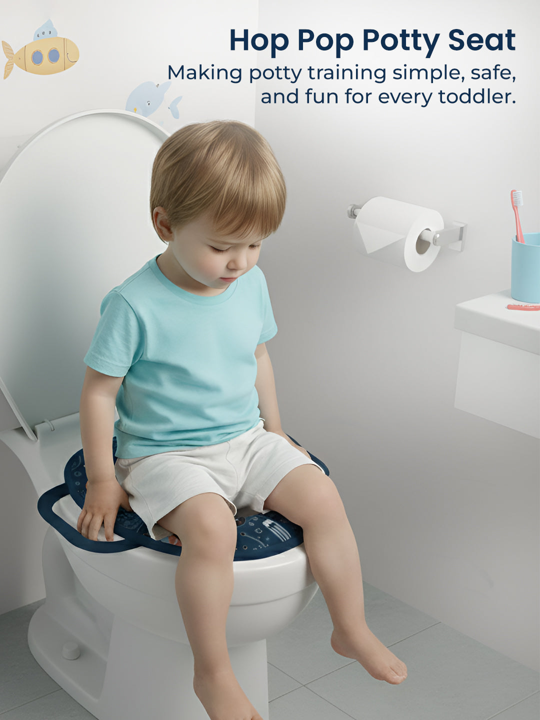 Polka Tots Hop Pop Potty Seat For Your Baby Kid For Your Baby Kid - Blue