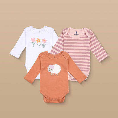 PREKIES Onesie - Set Of 3 - Flower Print