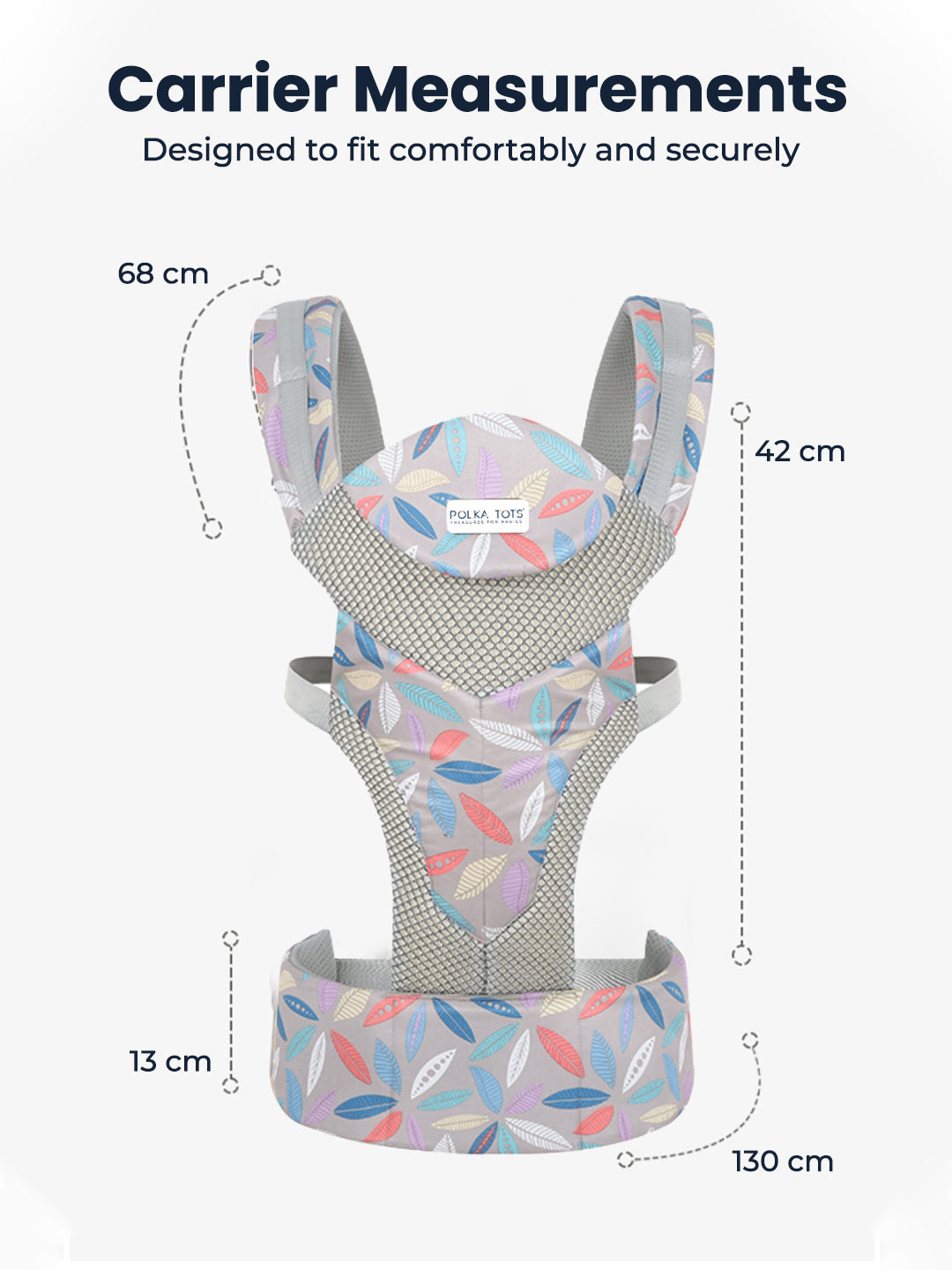 Polka Tots Unisex Beige Baby Carrier
