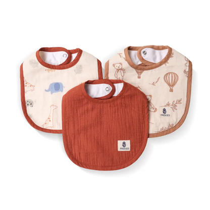 Prekies Muslin Bib Safari Trail print