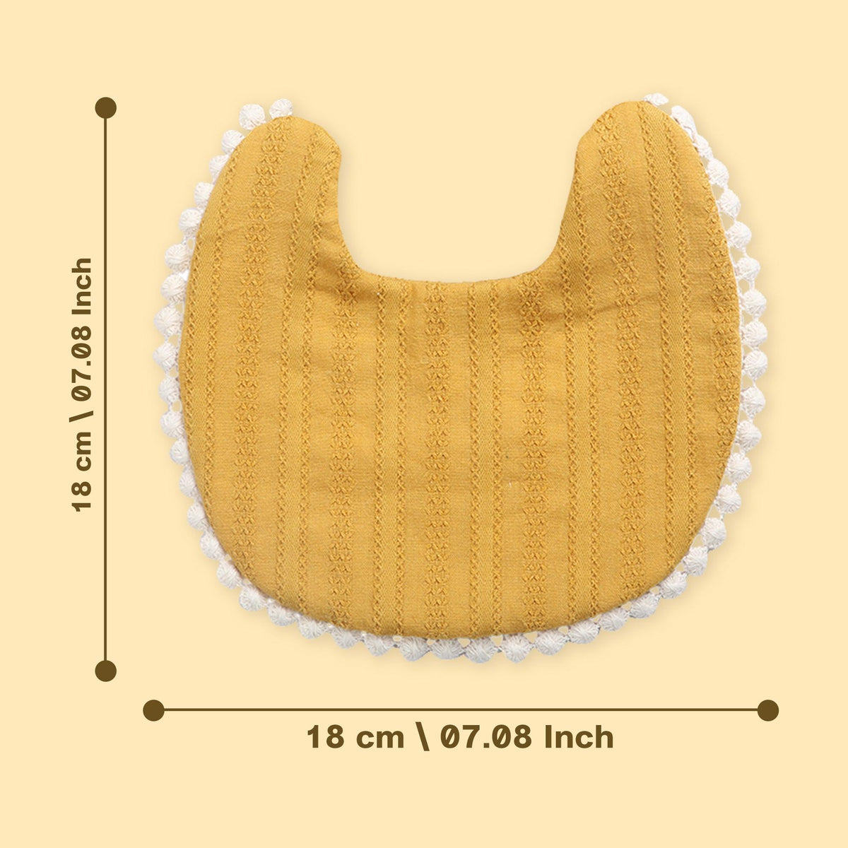 Polka Tots Bow Headband with Bib Set Solid Yellow [HBBSY234] [Polka Tots]
