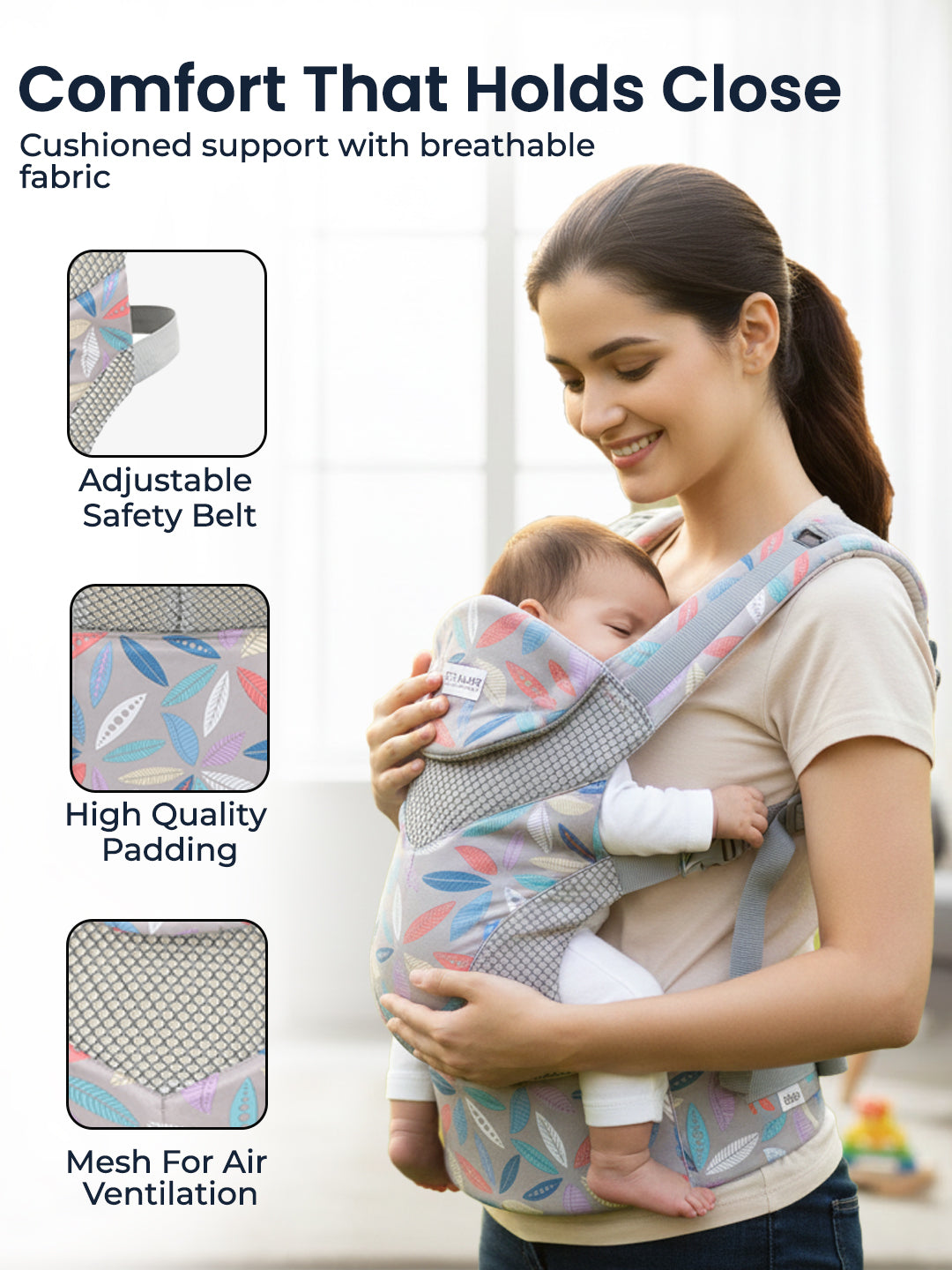 Polka Tots Unisex Beige Baby Carrier