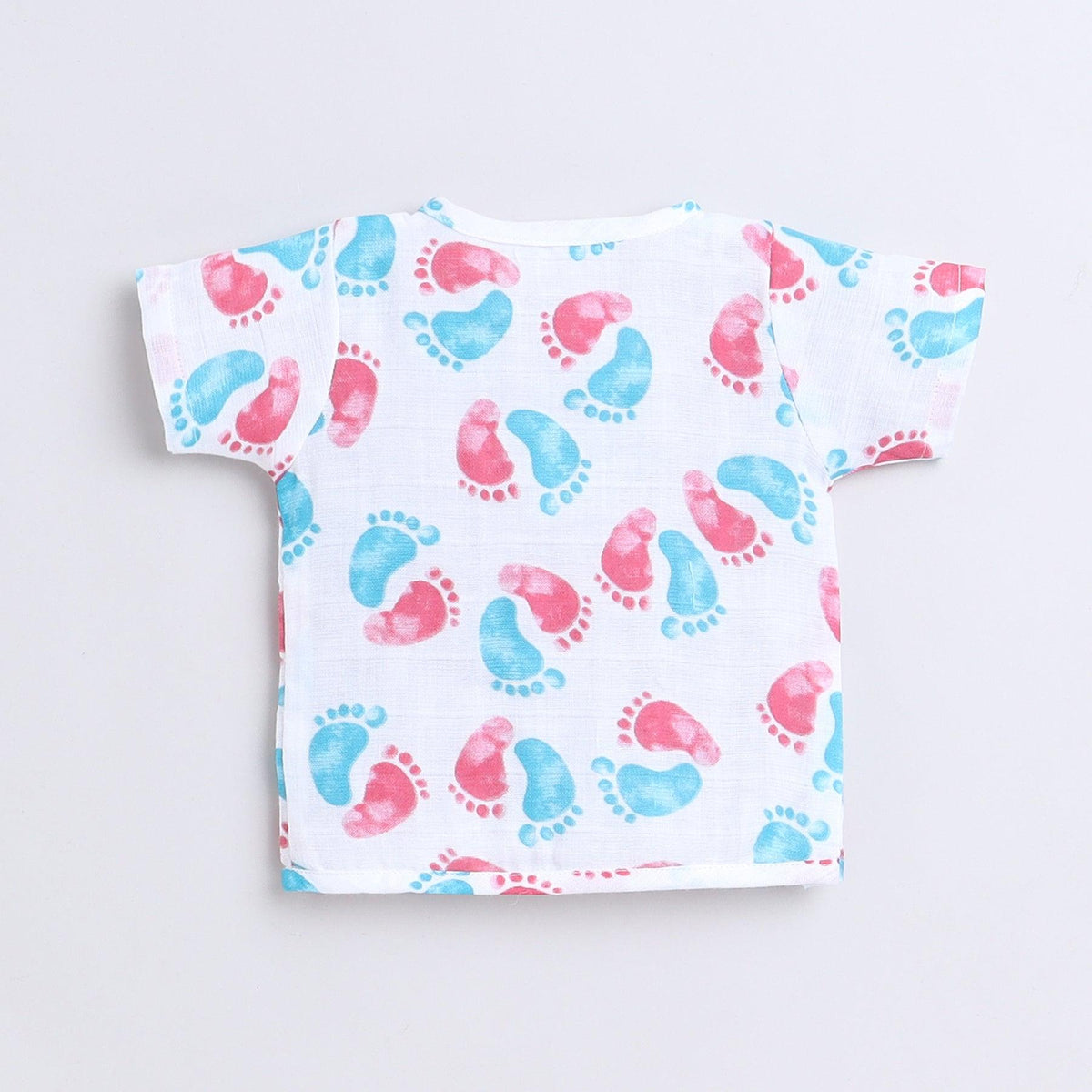 Polka Tots Unisex White Cotton Half Sleeve Jablas (Pack Of 3) (0 Months)