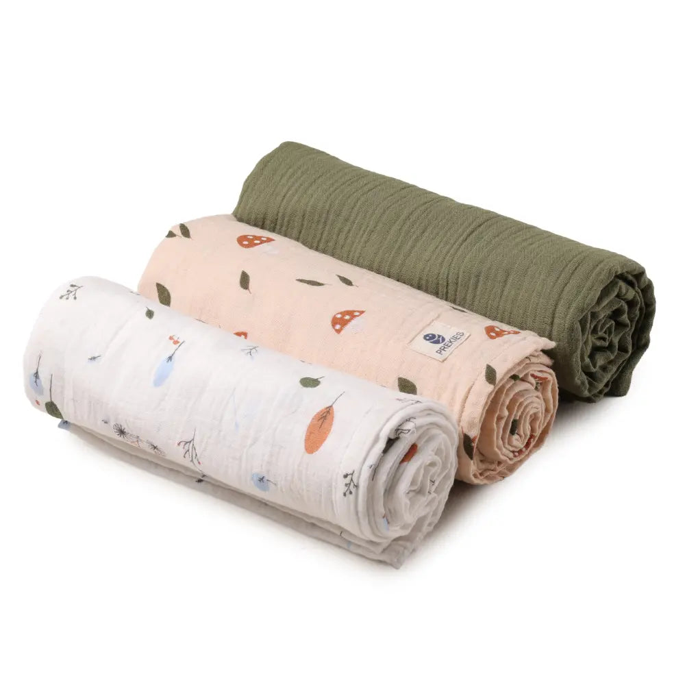 Prekies Muslin Swaddle Sheet Little Explorer print