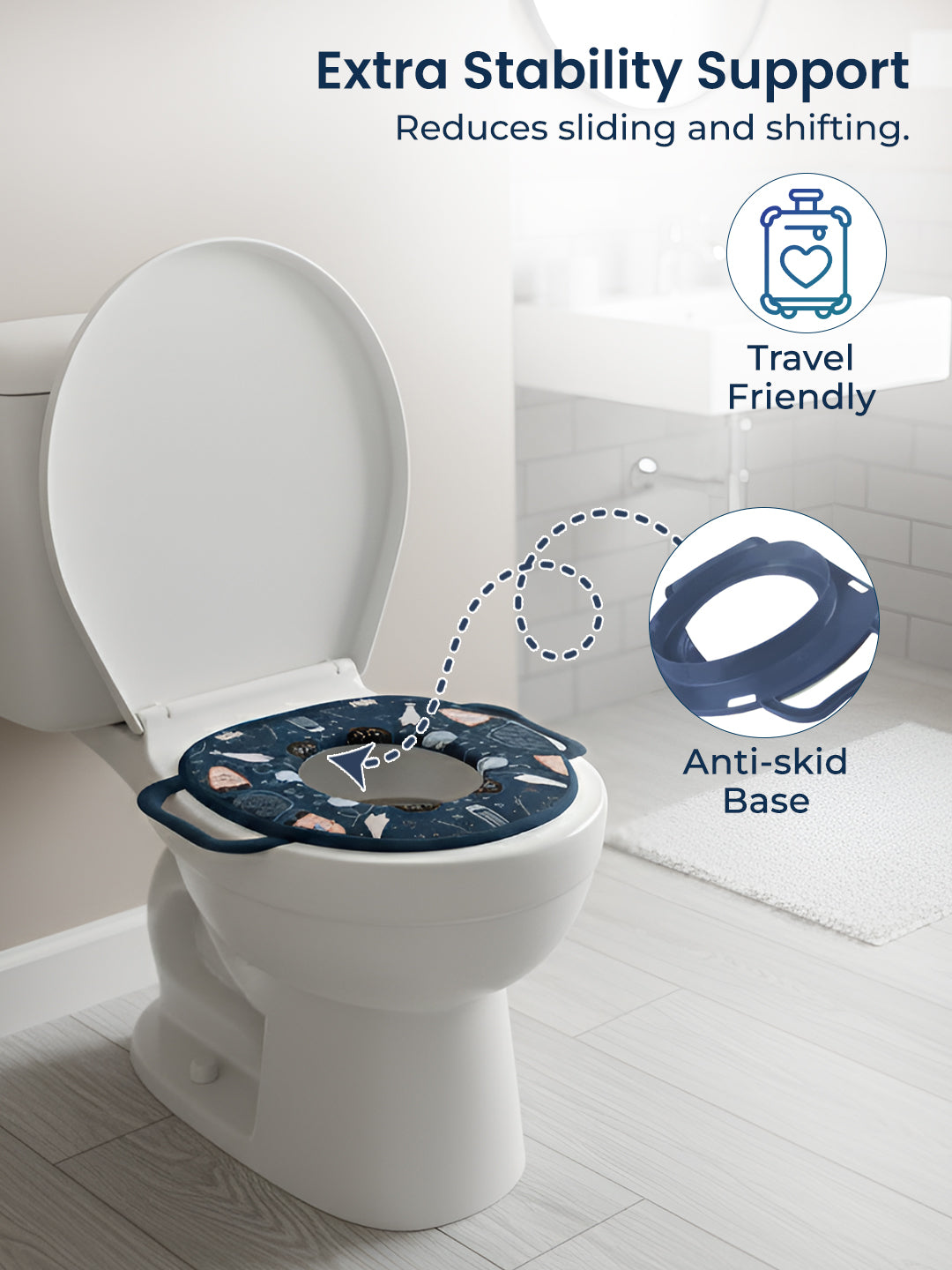Polka Tots Hop Pop Potty Seat For Your Baby Kid For Your Baby Kid - Blue