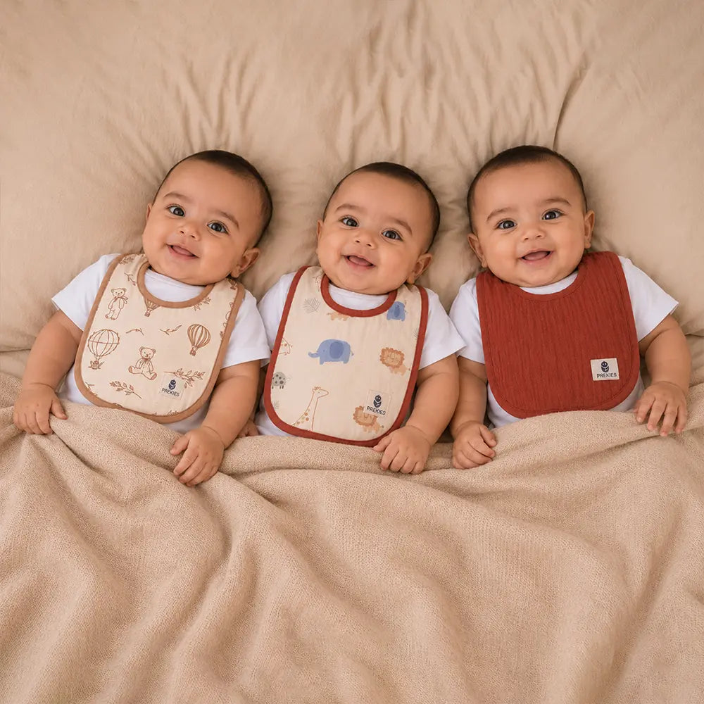 Prekies Muslin Bib Safari Trail print