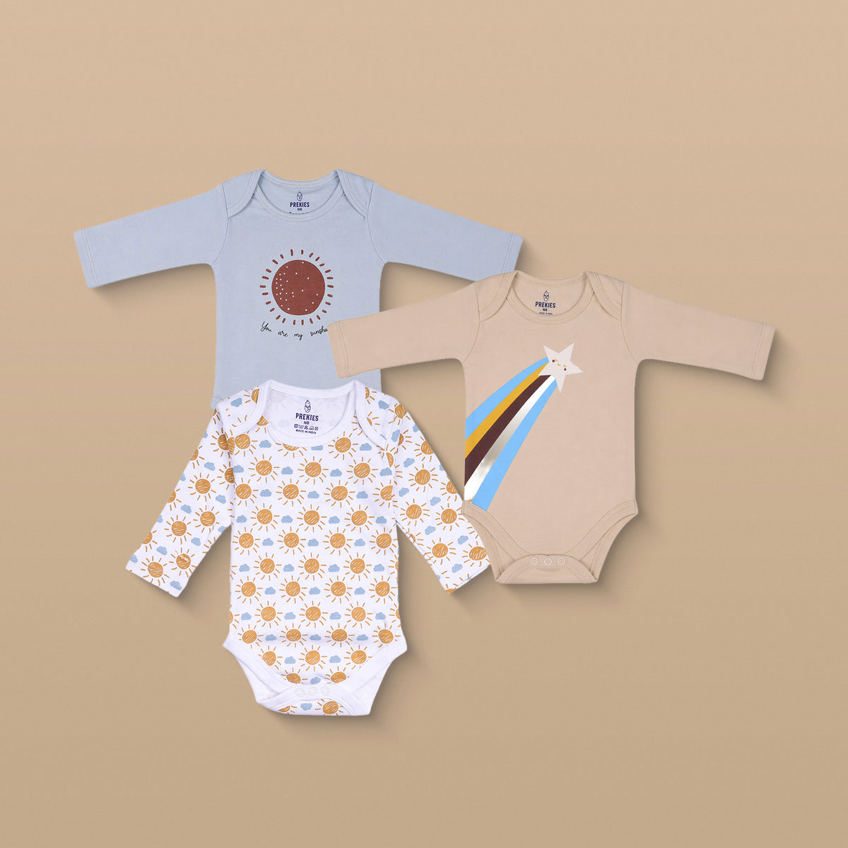 PREKIES Onesie - Set Of 3 - Rainbow Print
