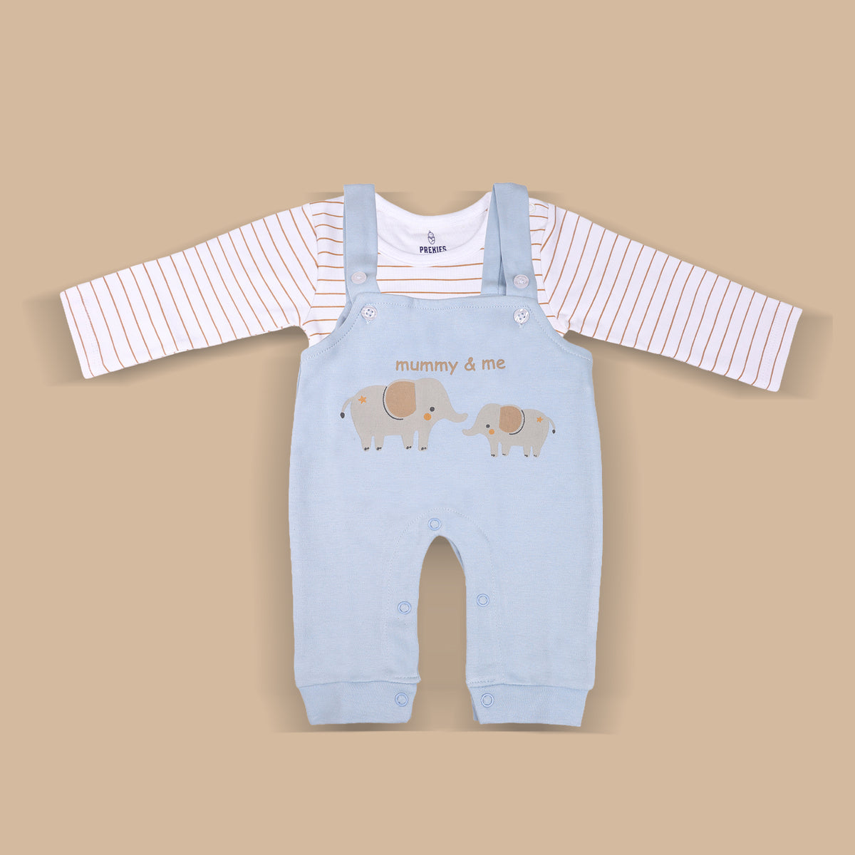 PREKIES Dungree Set - Elephant Print