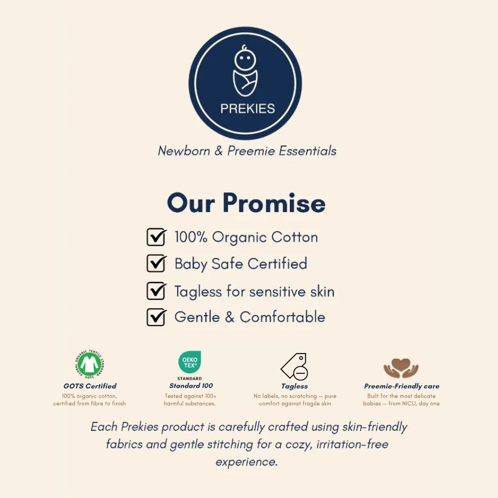PREKIES Cap, Mitten, Booties - Stripes Print