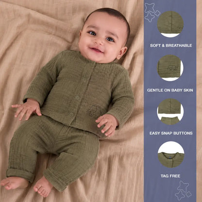 Prekies Muslin Set & Suit Minty Baby Color