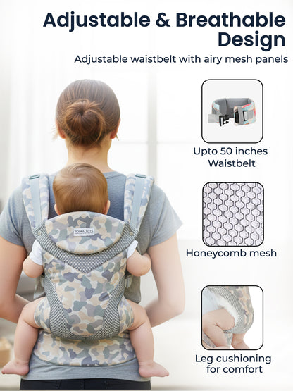 Polka Tots Unisex Grey Baby Carrier