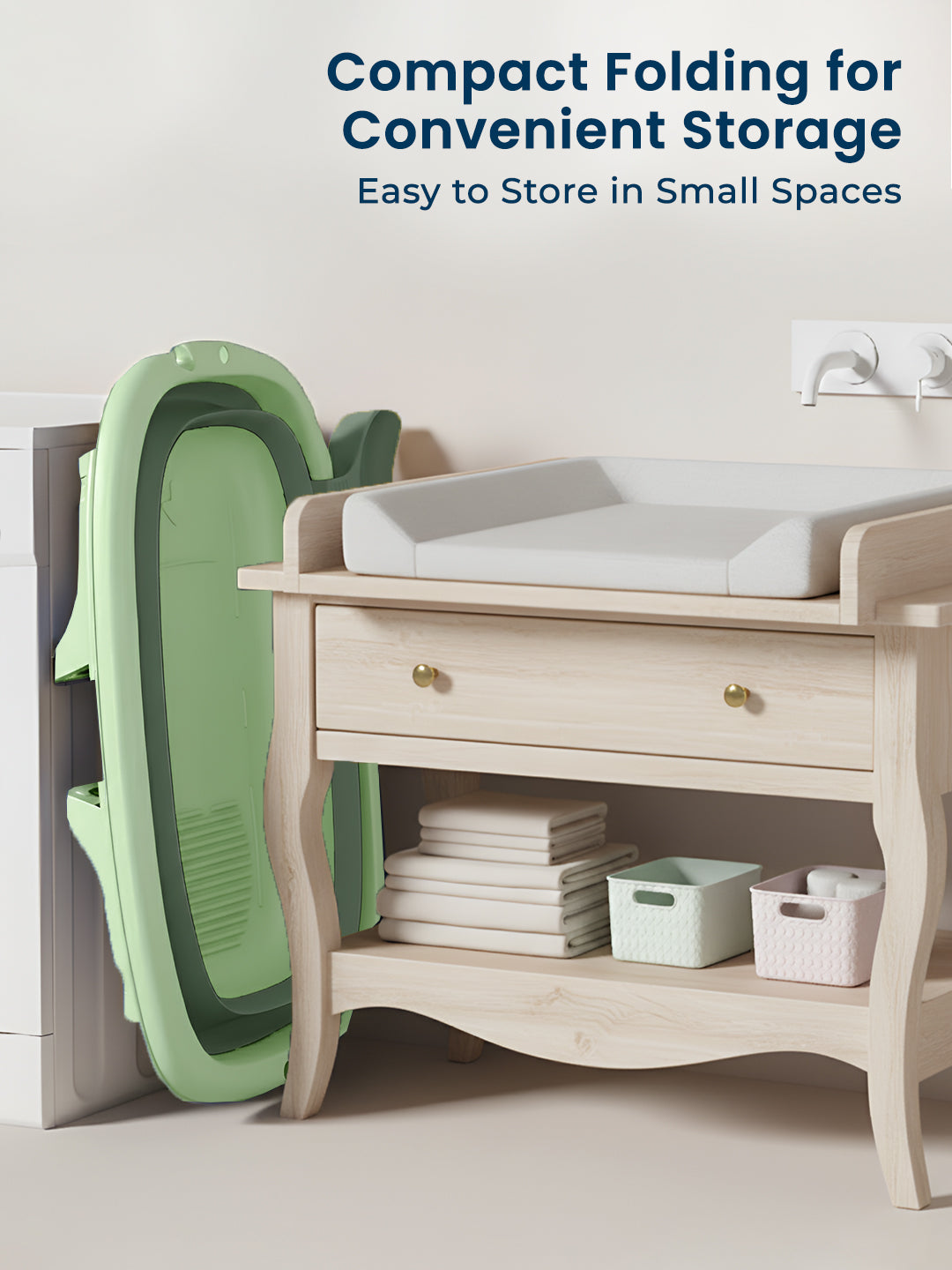 Polka Tots Splish Splash Foldable Bathtub - Green