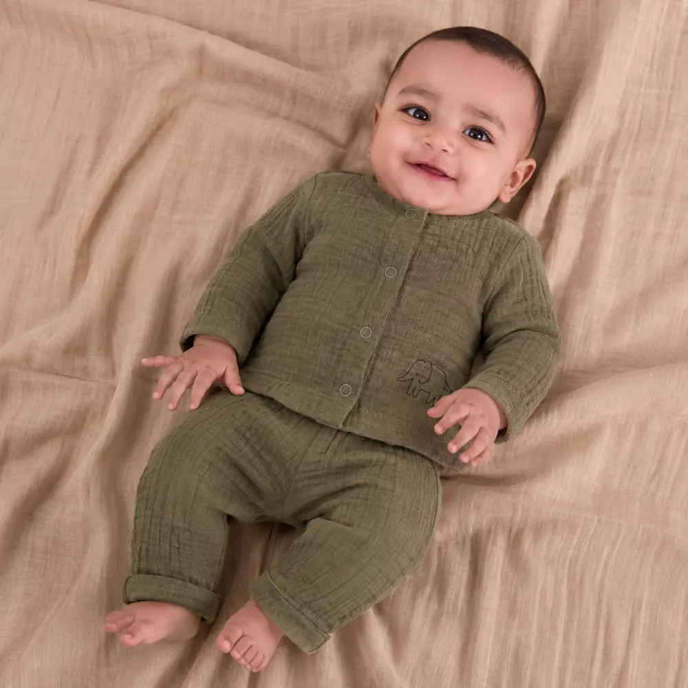 Prekies Muslin Set & Suit Minty Baby Color