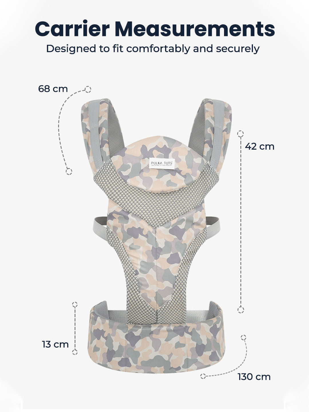 Polka Tots Unisex Grey Baby Carrier