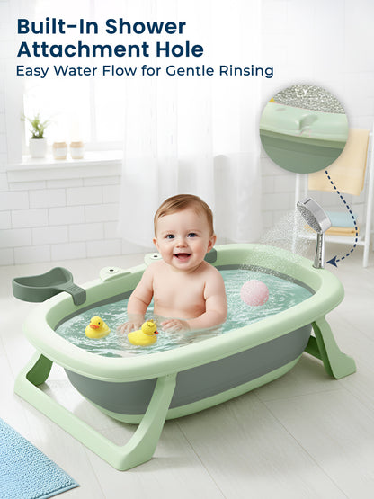 Polka Tots Splish Splash Foldable Bathtub - Green